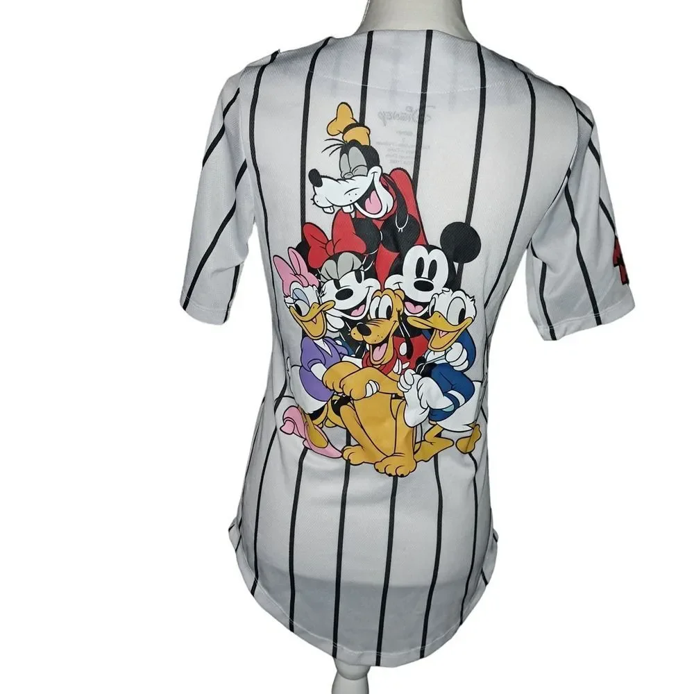 NEW Disney Mickey Mouse and Friends Ladies SM V Neck Jersey - Picture 3 of 7